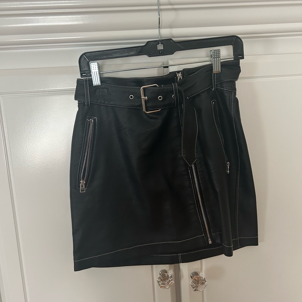 Topshop Leather Skirt
